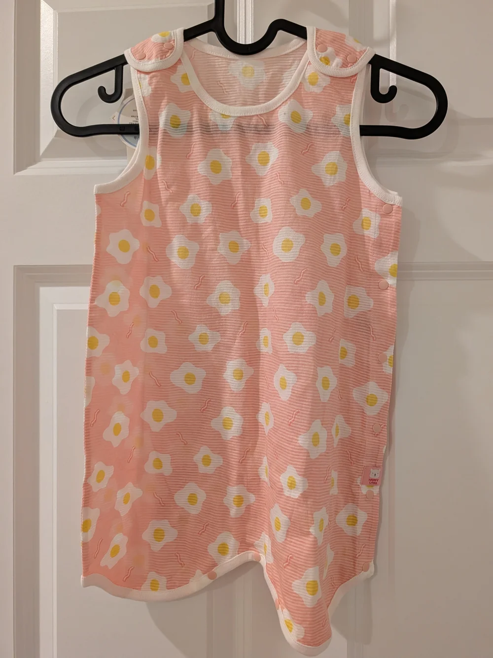 Happyland Baby Infant Pink Bacon And Eggs Sleeveless Pajama Sleepsack, 36 Months